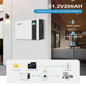 51.2V 200Ah Powerwall Battery Solar Battery Pack Built-in Smart BMS