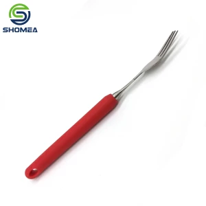 Custom multifunctional stainless steel telescopic tableware with rubber hand