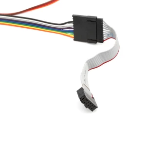 Overmolded 50P housing connector with flexible rainbow flat wire harness for Medical equipment