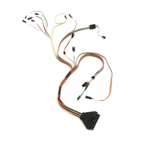 Overmolded 50P housing connector with flexible rainbow flat wire harness for Medical equipment