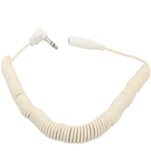 High flex coiled 6.35mm male to female extension PU cable for healthcare equipment