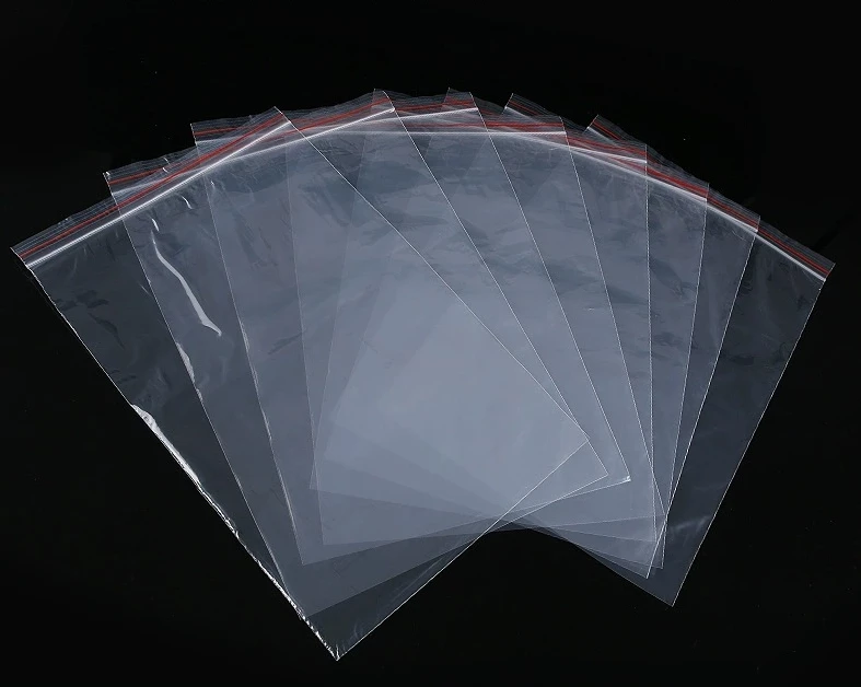 pe thickened fresh-keeping sealed pocket transparent plastic packaging waterproof clip chain bag