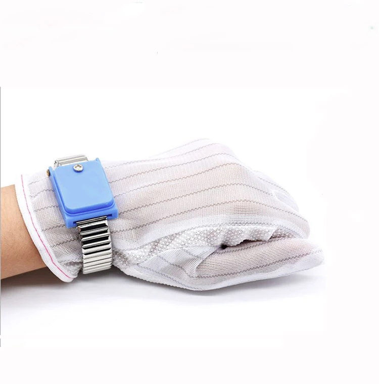 Antistatic elastic adjustable electrostatic metal wristband