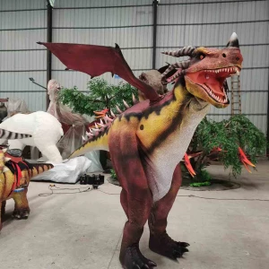 Amusement Park Equipment Hidden Legs Realistic Dinosaur Costume for Sale