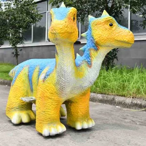 Coin Operated Kids Animatronic Amusement Dinosaur Riding For Sale