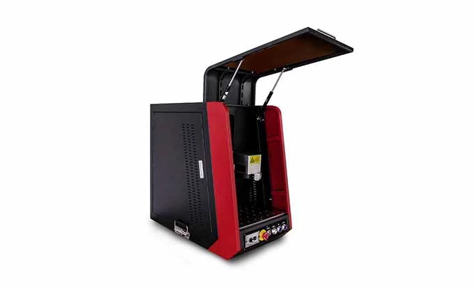 Portable Industrial Fiber Laser Engraving Machine For Rubber Stamp Enclosed