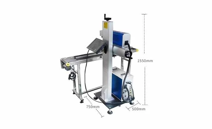 Mini CO2 Laser Marking Machine / Paper Box Flying Laser Marke 1064nm