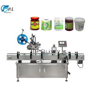 HL-220515 Automatic top and bottom round bottle labeling machine