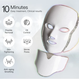 Led Face Mask Red Blue Yellow Light Therapy 7 Color Beauty Led Mask Skincare tool