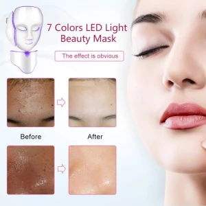 Led Face Mask Red Blue Yellow Light Therapy 7 Color Beauty Led Mask Skincare tool