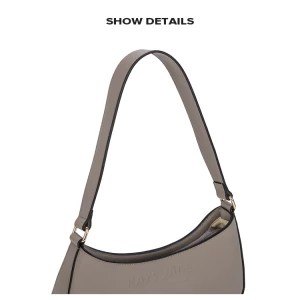 RX3788 New Brand Ladies Underarm Bags Fashion Pu Leather Women  Handbags Custom Hobo Bags Half Moon crossbody shoulder bag