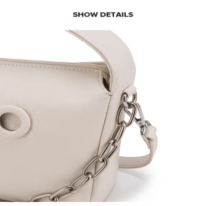 RX3944 small Women hand bag Designer pu Leather Ladies crossbody Shoulder  Bags thick hardware chain Fashion Women purse and Handbag