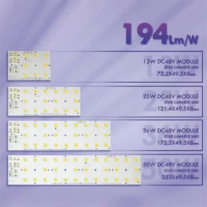 223x49.5MM PCB With 8x4 LumiLEDs 5050 LEDs Module For 50W DC48V Street Lighting 20944