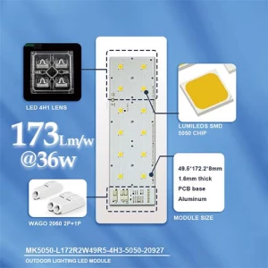 172.2x49.5mm PCB With 2x6 LumiLEDs 5050 LEDs Module For Street Lighting 20927