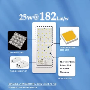 PCB Aluminum With LUMILEDS 3030 32LED Module DC48V 25W For Street Lighting 20708