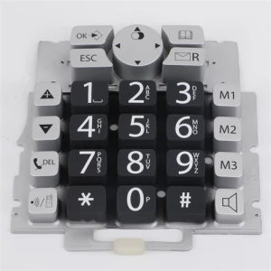 Custom silicone rubber keypads with contact carobn pills for telephone