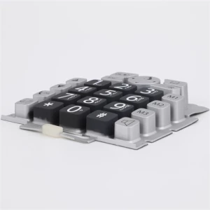 Custom silicone rubber keypads with contact carobn pills for telephone