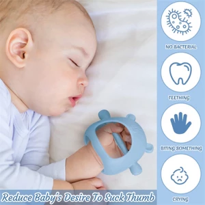 Bear silicone teething chew toys for babies