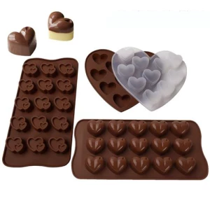 Heart shape silicone molds non stick chocolate candy baking molds for Valentine's Day