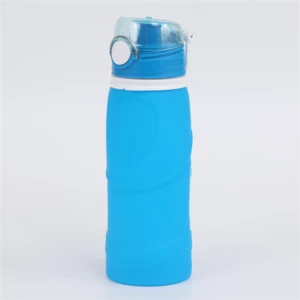 Collapsible silicone water bottle for sports,outdoor and indoor life