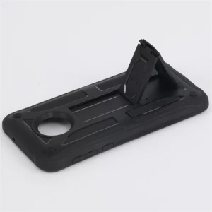 Silicone PC kickstand shockproof protective cover&case for mobile phone