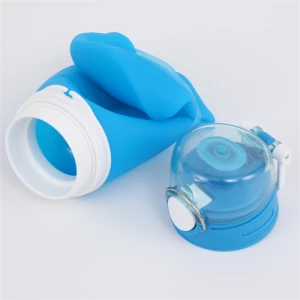 Collapsible silicone water bottle for sports,outdoor and indoor life