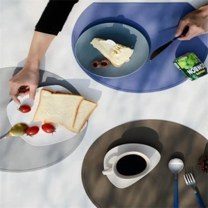 Silicone placemats for kids non-slip table dinner mats