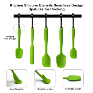 Silicone spatulas of heat resistant cooking utensils set for nonstick cookware