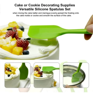 Silicone spatulas of heat resistant cooking utensils set for nonstick cookware