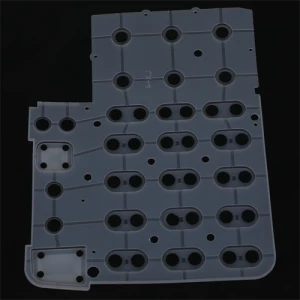 Matrix silicone rubber keypads with conductive carbon pills