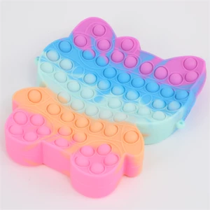 Cute pop purse fidget toy,sensory silicone fidget handbag toy for kids gifts