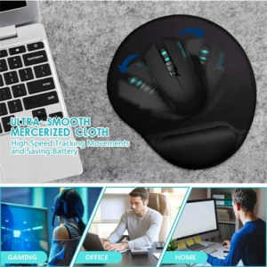 Silicone mouse pads with gel wrist rest support