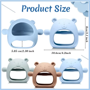 Bear silicone teething chew toys for babies