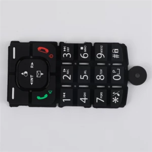 Silicone keypads with text laser etching light transmitting