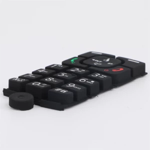 Silicone keypads with text laser etching light transmitting