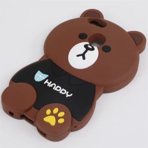 Soft cartoon Protective cute silicone cover for apple iPhone