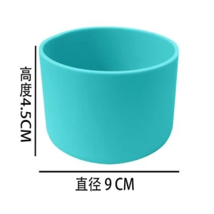 Protective silicone sleeve base for glass bottle