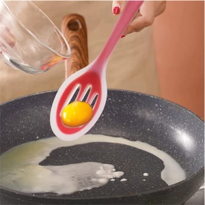 Silicone slotted serving nonstick mixing cooking spoon utensils