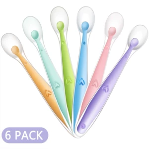 Baby silicone soft training feeding spoon for kids toddlers children and infants