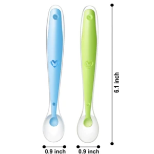 Baby silicone soft training feeding spoon for kids toddlers children and infants