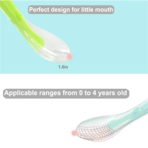 Baby silicone soft training feeding spoon for kids toddlers children and infants