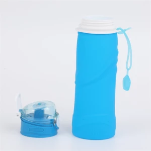 Collapsible silicone water bottle for sports,outdoor and indoor life