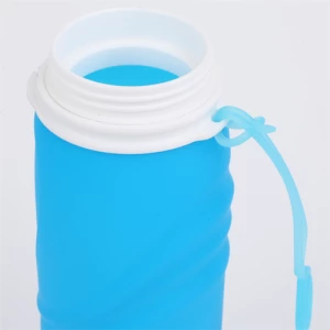 Collapsible silicone water bottle for sports,outdoor and indoor life