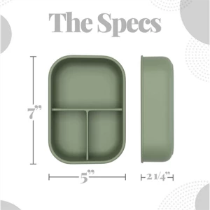 Compartment silicone bento lunch leak proof box container