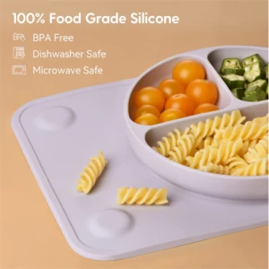 Baby silicone dinner placemats with suction cup for toddlers&babies