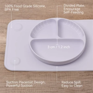 Baby silicone dinner placemats with suction cup for toddlers&babies