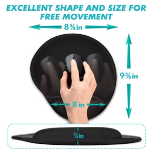 Silicone mouse pads with gel wrist rest support