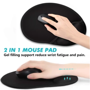 Silicone mouse pads with gel wrist rest support