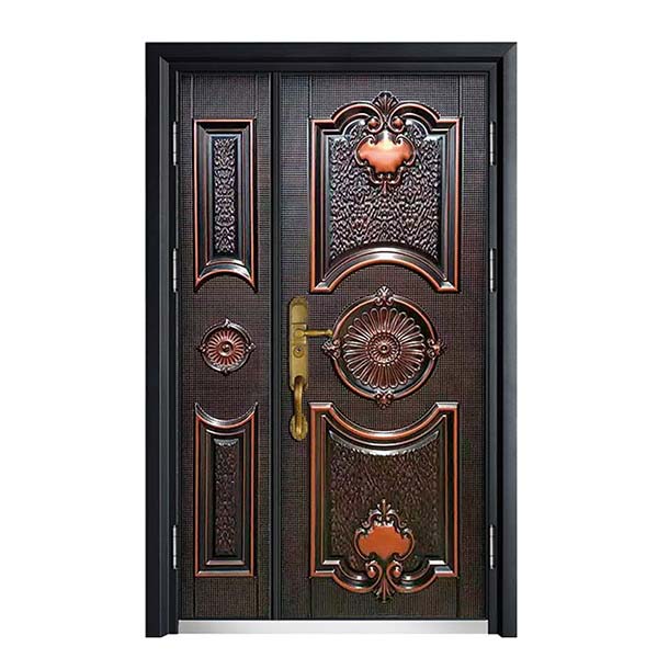 Luxury Royal Security Steel Cast Aluminum Iron Entry Door - Elegant and Secure