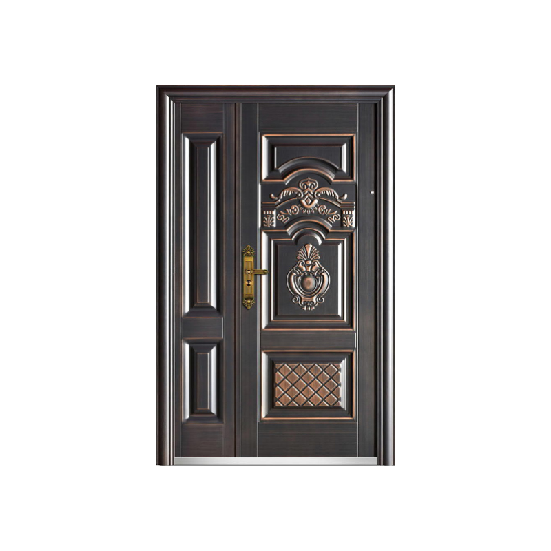 Entry Copper Main Front One and Half Leaf Security Steel Door